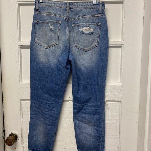 Kancan Ankle Ultra High Rise Taper Denim Jeans distressed Size 26 - Picture 5 of 10